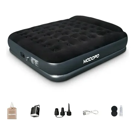 Colchão Inflável Casal King com Bomba Bivolt USB 200x180x40cm
