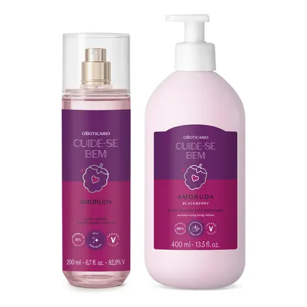 Combo Cuide-se Bem Amoruda: Body Splash e Loção Corporal