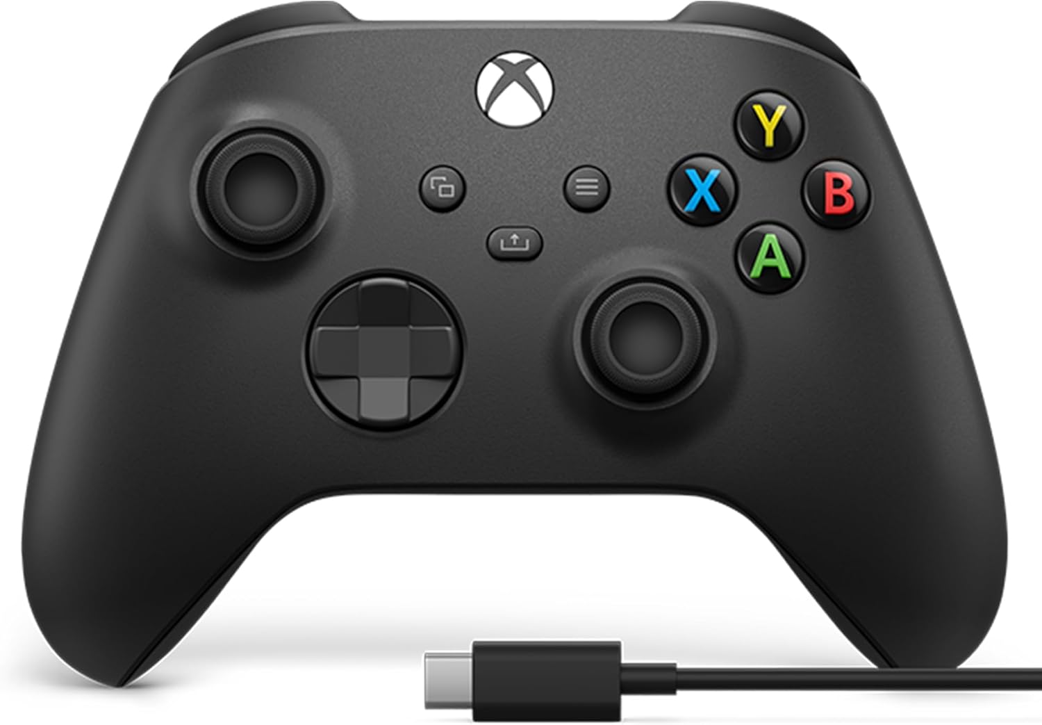 Controle Xbox Preto Carbono com Cabo USB-C