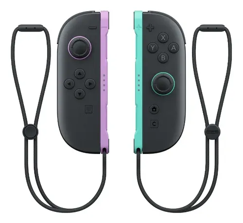 Controles Nintendo Joy-Con Roxo Claro e Verde Claro - NS2