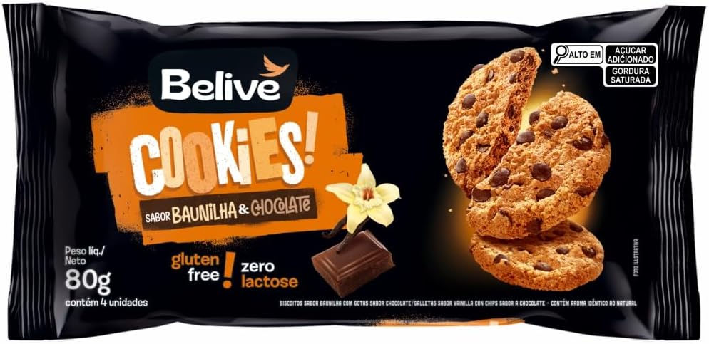 Cookie Belive Baunilha e Chocolate: Opção Sem Glúten e Sem Leite