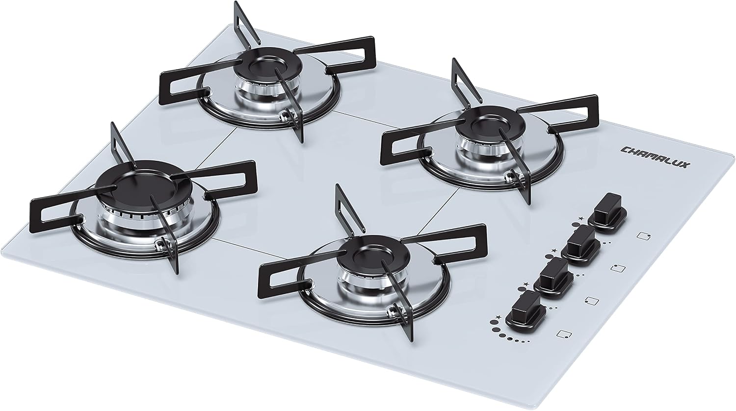 Cooktop 4 Bocas Chamalux Ultra Chama Bivolt Trempe de Chapa Branco