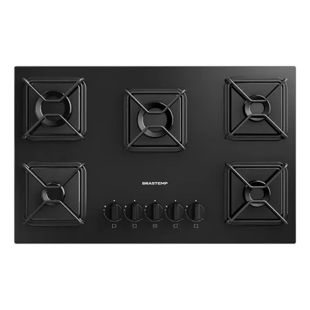 Cooktop Brastemp 5 Bocas a Gás com Grades de Ferro - BDS75AE