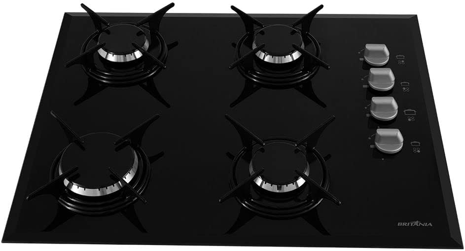 Cooktop Britânia BCT4P 4 Bocas Preto