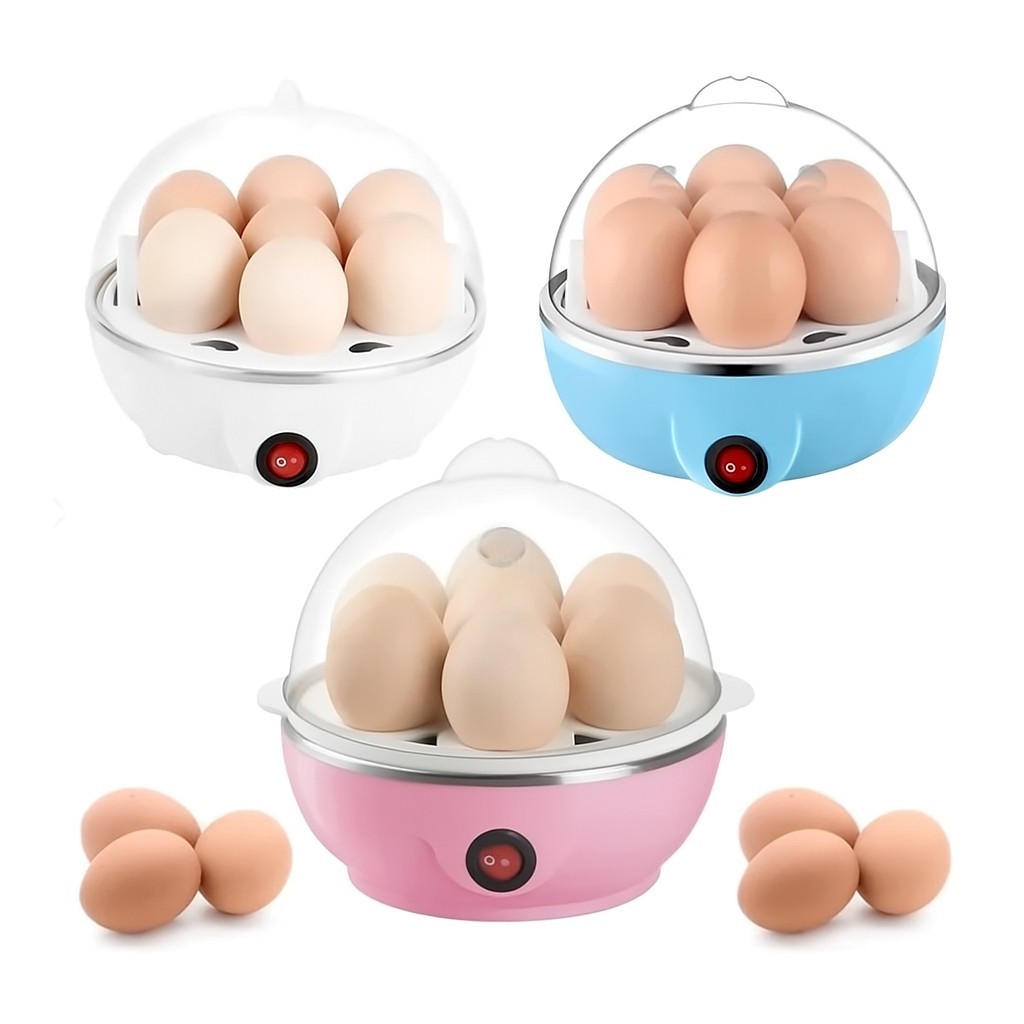 Cozedor de Ovos Elétrico Portátil Plasvale à Vapor 110V para 7 Ovos