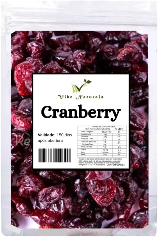 Cranberry Fruta Desidratada 100% Natural (200g)