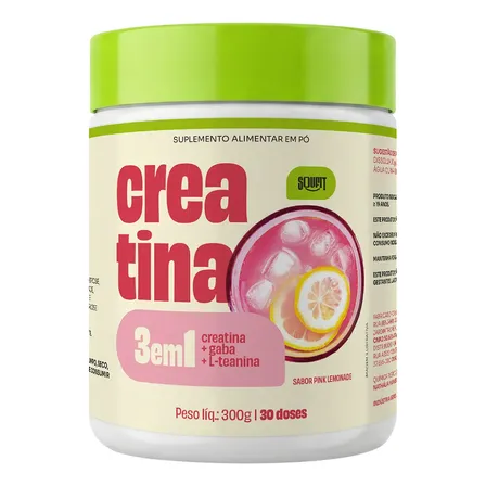 Creatina Monohidratada 300g Sabor Pink Lemonade