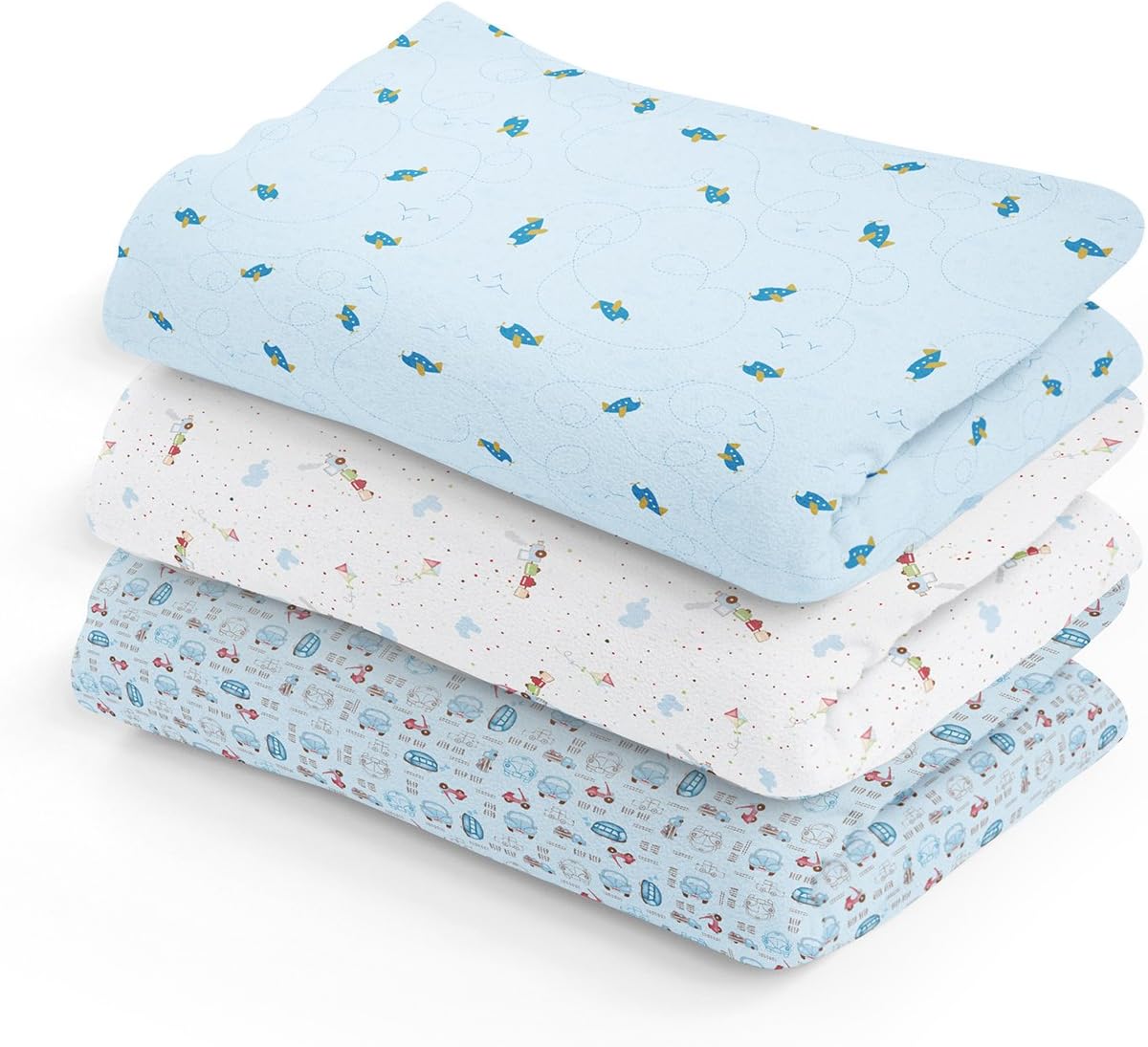 Papi Têxtil Cueiro Flanelado Estampado 100cm x 80cm (3 Unidades)