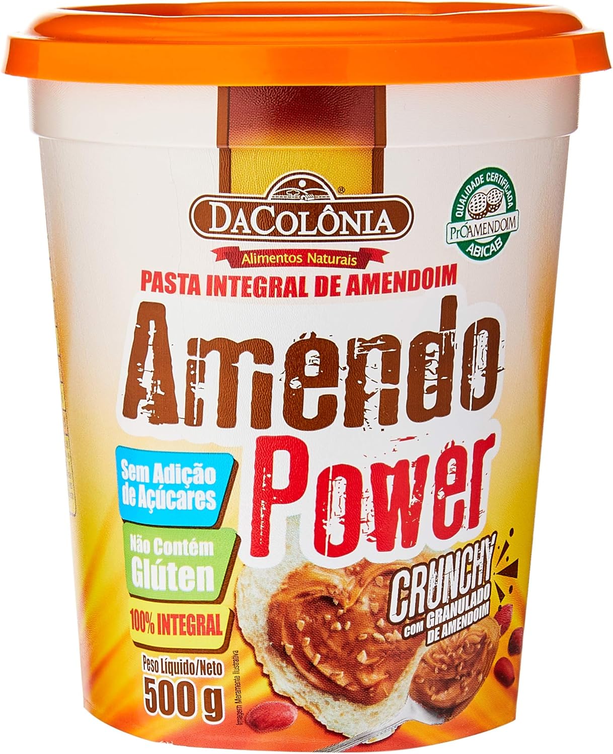 Pasta de Amendoim DaColônia Amendopower Crunchy 500g