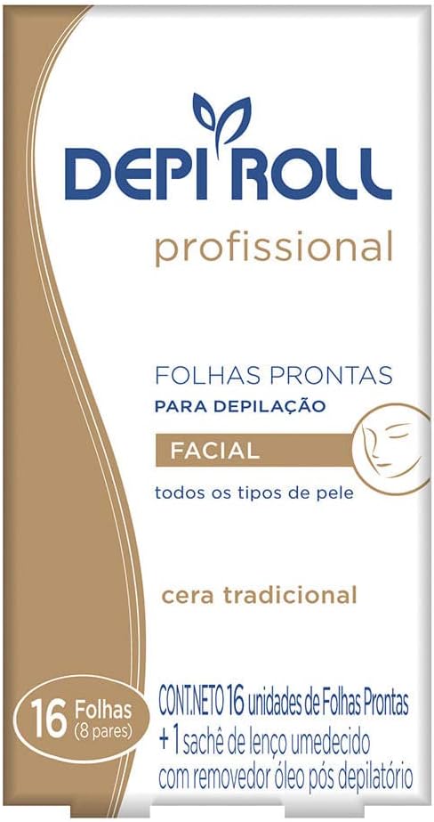Depiroll Folhas Prontas Facial Tradicional: Praticidade na Depilação de Rosto