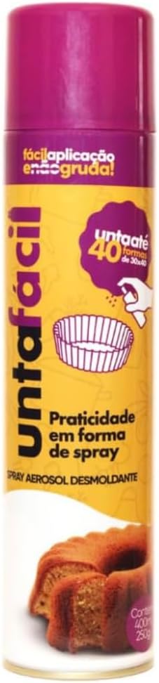Desmoldante Spray Unta Fácil 400ml para Confeitaria e Airfryer