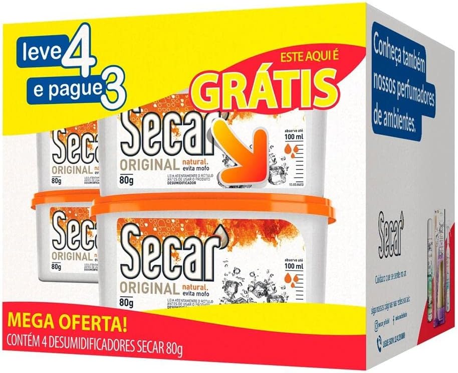 Desumidificador Secar Kit Leve 4 Pague 3 (6x4x80g)
