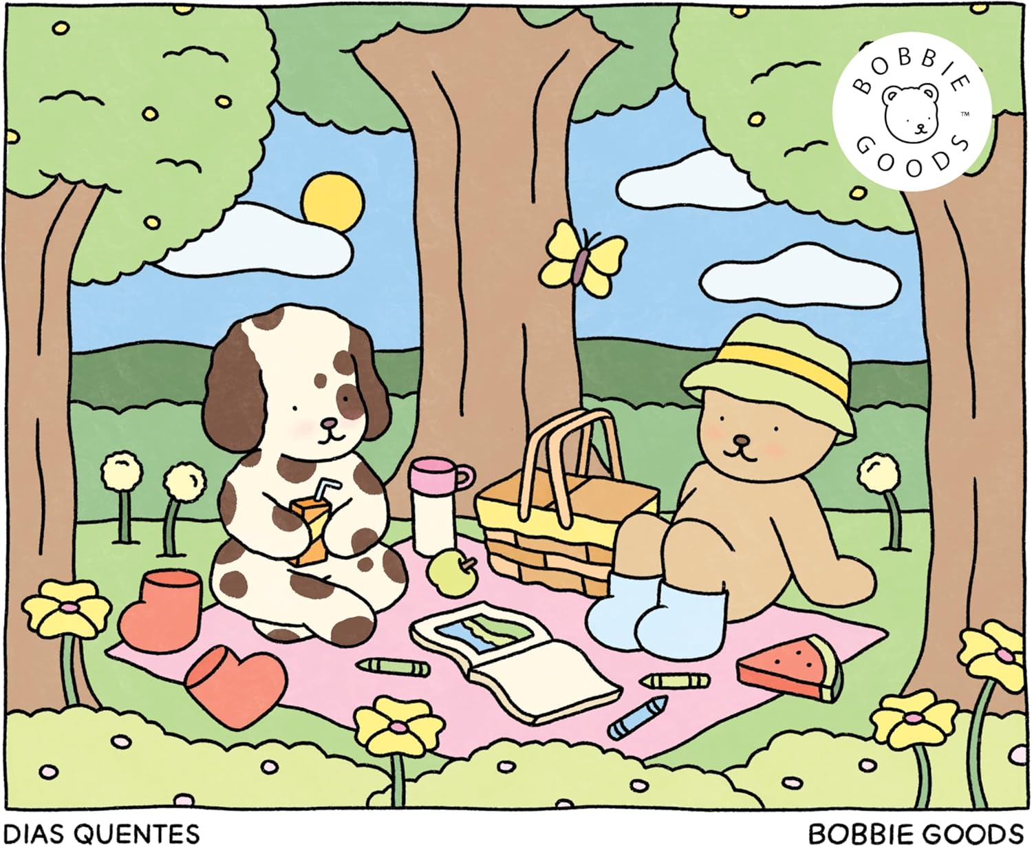 Dias quentes (Spring Summer) – Livro de colorir oficial Bobbie Goods