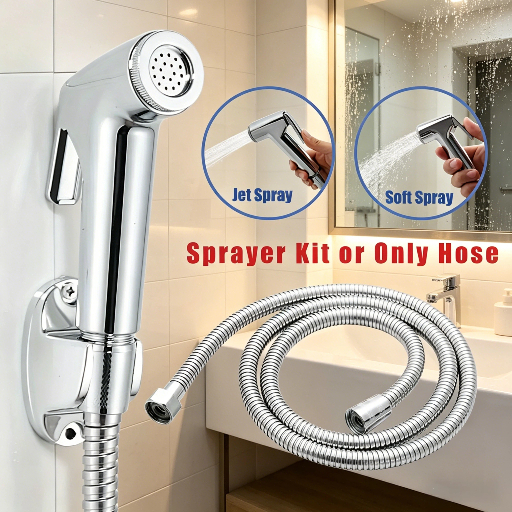 Ducha Higiênica Completa em Aço Inox com Mangueira de 1,2m