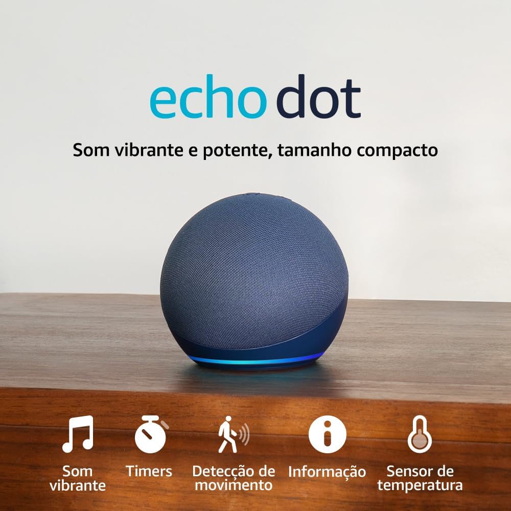Echo Dot (Geração mais recente) | Smart speaker com Alexa e som potente