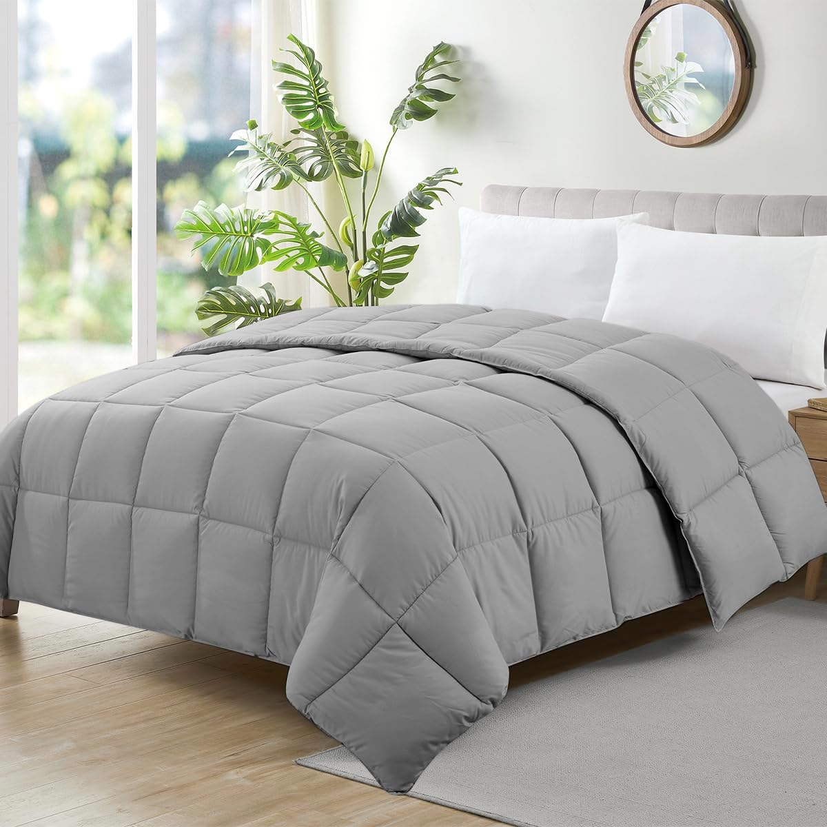 Edredom Camesa Ecopluma Toque de Pluma Queen Cinza