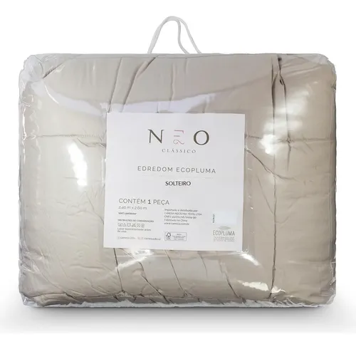 Edredom Ecopluma Solteiro Camesa Bege 160x240cm