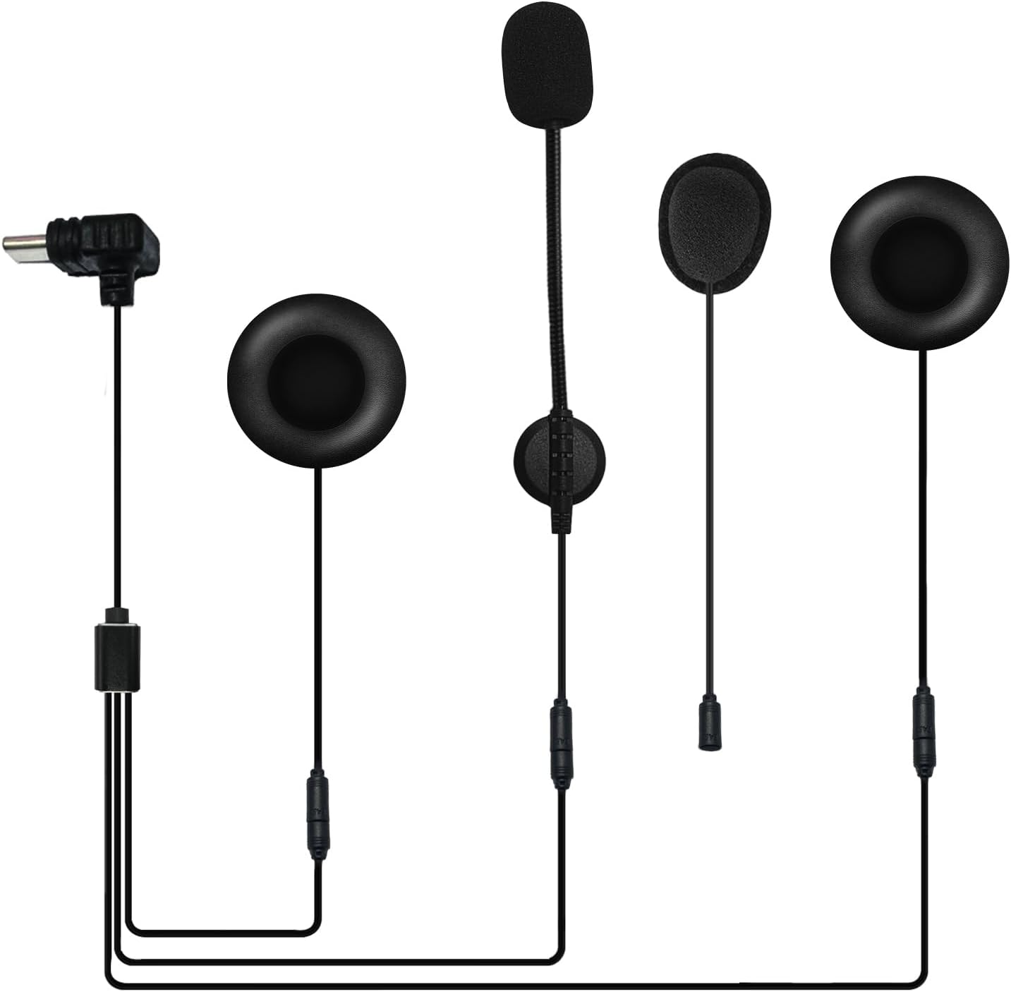 Kit de Acessórios para Intercomunicador EJEAS Q8 Mesh Conjunto de acessórios EJEAS Q8 com fones de ouvido e microfones para capacete de motociclista