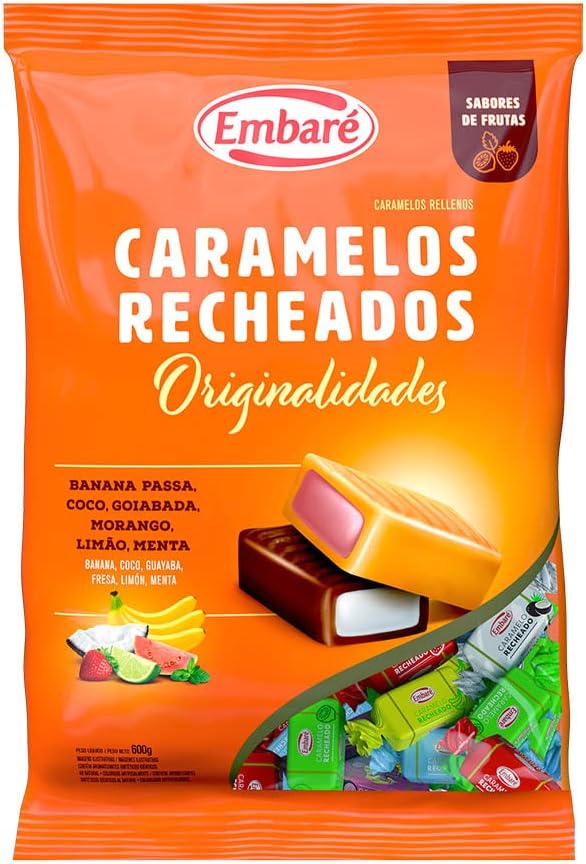 Embaré Bala de Caramelos Recheados Originalidades Sortida 600g