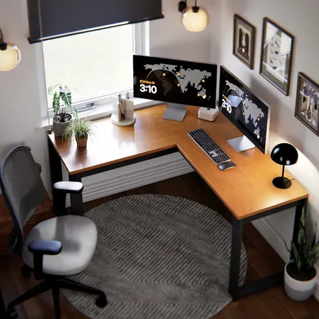 Escrivaninha Industrial em L Berlim: Vale a pena para Home Office?