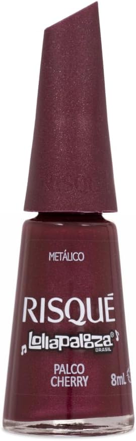 Esmalte Risqué Lollapalooza Palco Cherry: O Vinho Metálico Ideal