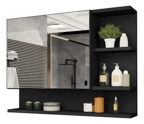 Espelheira Cleópatra 60cm: Organização e Estilo para seu Banheiro