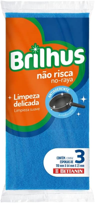 Esponja Brilhus Não Risca: Limpeza Eficiente e Delicada para sua Cozinha
