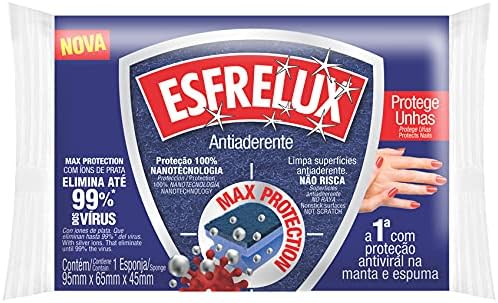 Esponja Esfrelux Antiaderente com Proteção para Unhas