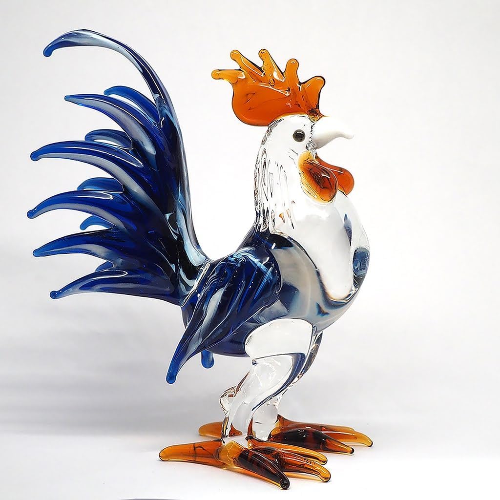 Estatueta de Galinha em Vidro Soprado à Mão ZOOCRAFT