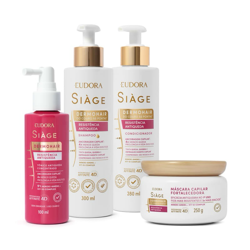 Eudora Siàge Antiqueda: Kit Completo com Tônico e Máscara