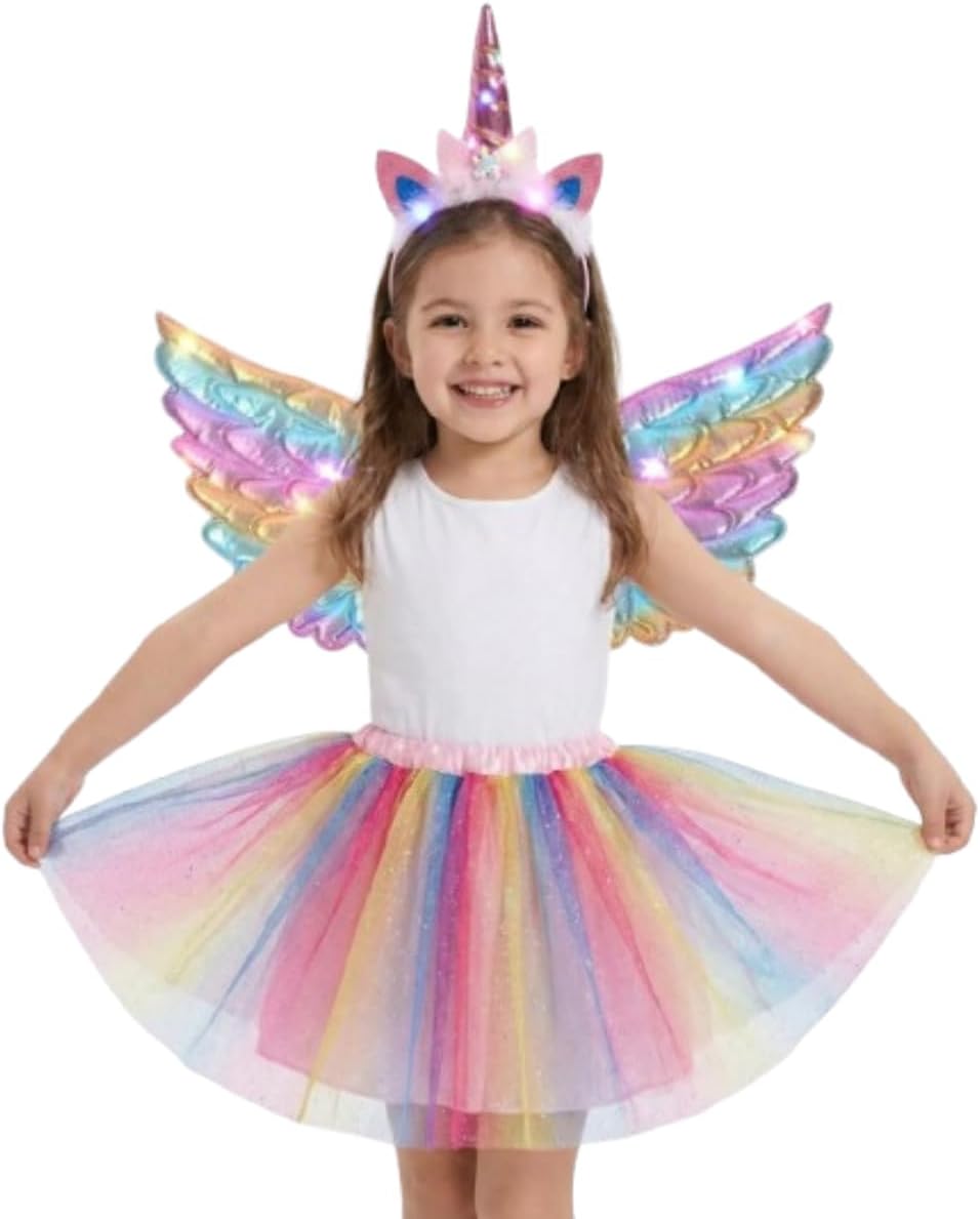 Fantasia de Unicórnio Rosa Infantil: Vestido Temático para Festas e Carnaval