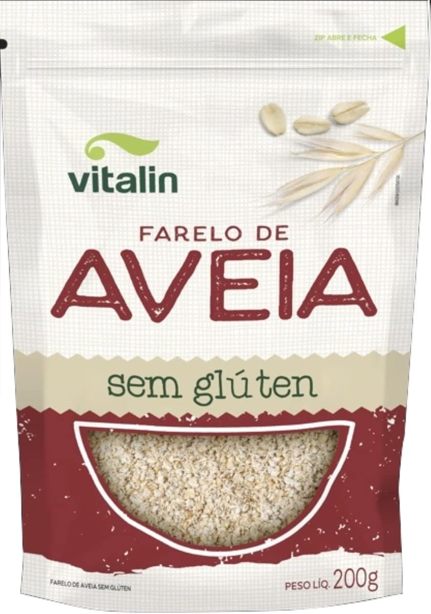 Farelo de Aveia Sem Glúten Vitalin 200g
