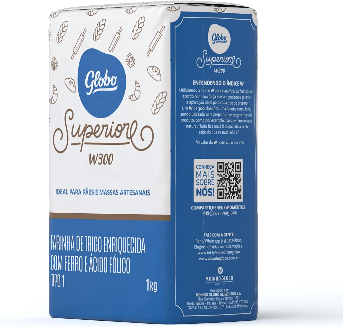 Farinha de Trigo Globo Superiore W300 Tipo 1 - 1 Kg