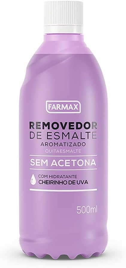 Farmax Removedor de Esmalte Sem Acetona Uva 500ml