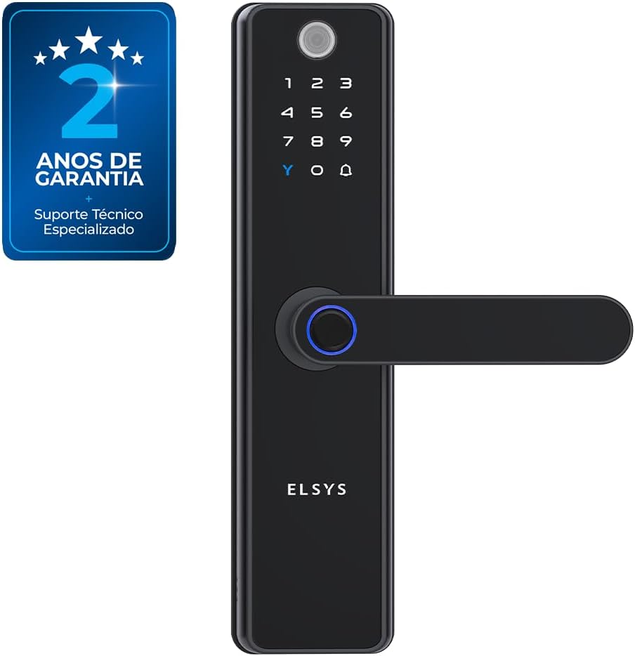 Fechadura Digital de Embutir Elsys SAX: Wi-Fi, Biometria e Praticidade