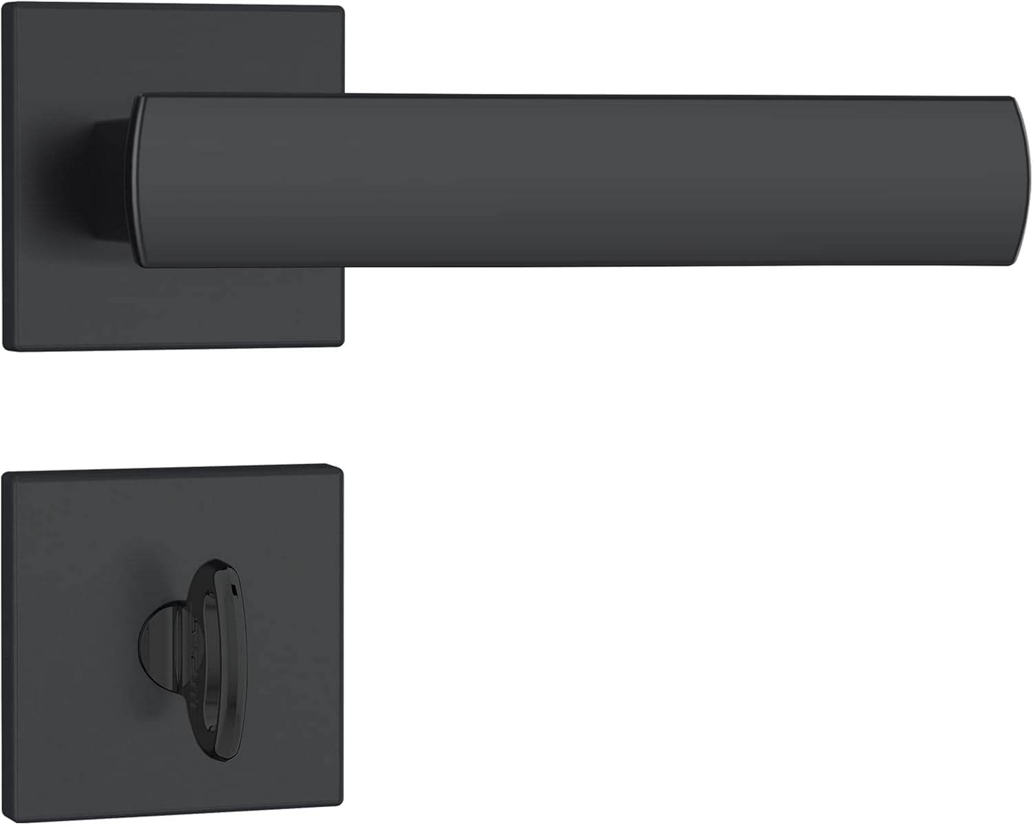 Fechadura Stam 823/35 Roseta Quadrada Preto Fosco