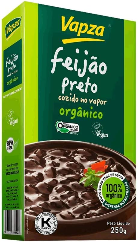 Feijão Preto Orgânico Vapza 250g: Praticidade e Saúde