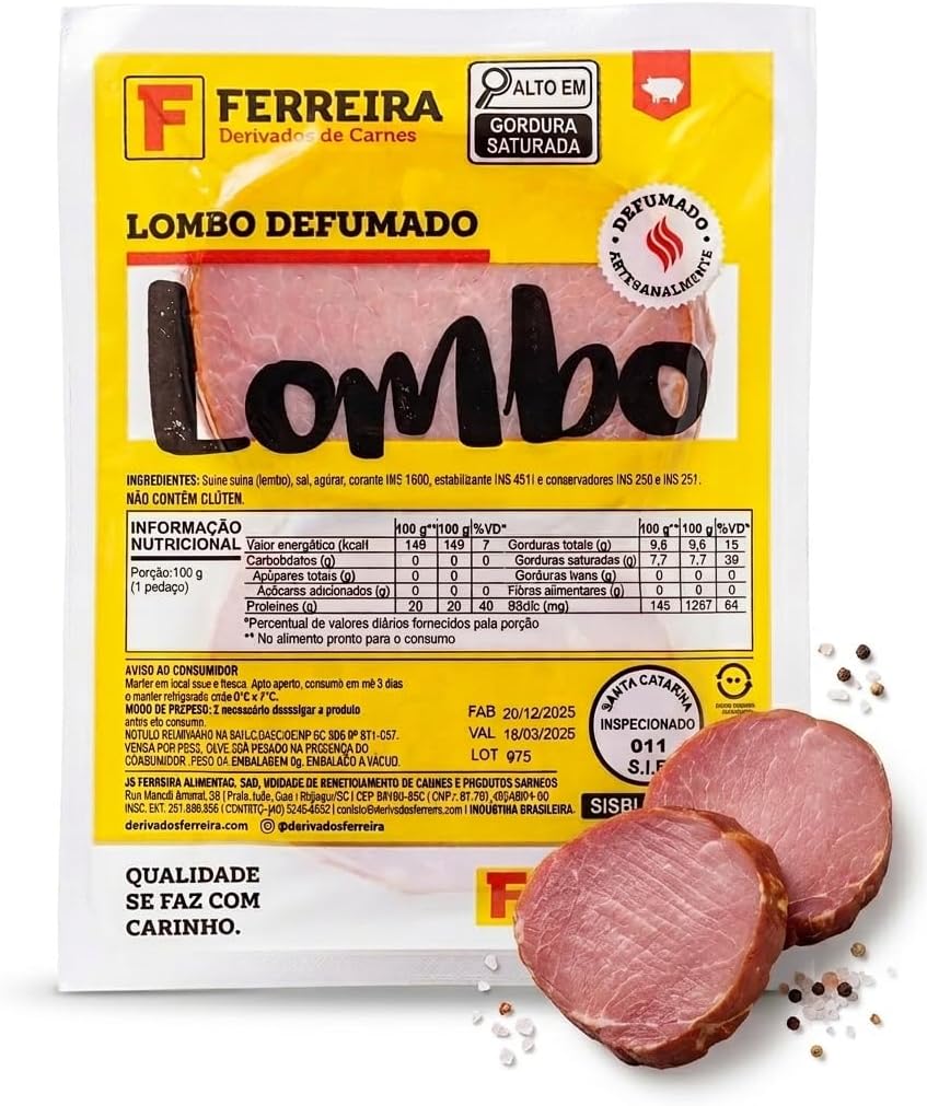 Ferreira Lombo Defumado Artesanal: Sabor e Tradição em 500g