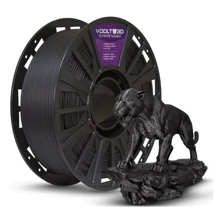 Filamento PLA Volt3D 1kg Preto para Impressão 3D