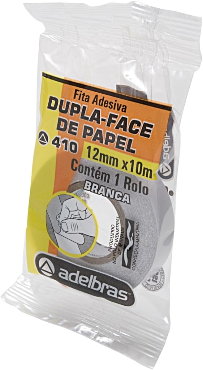 Fita Dupla Face Adelbras Flow-Pack 12mm x 10m