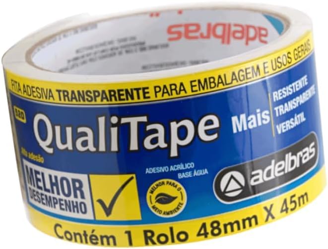Fita de Empacotamento Adelbras Qualitape Transparente 48mm x 45m