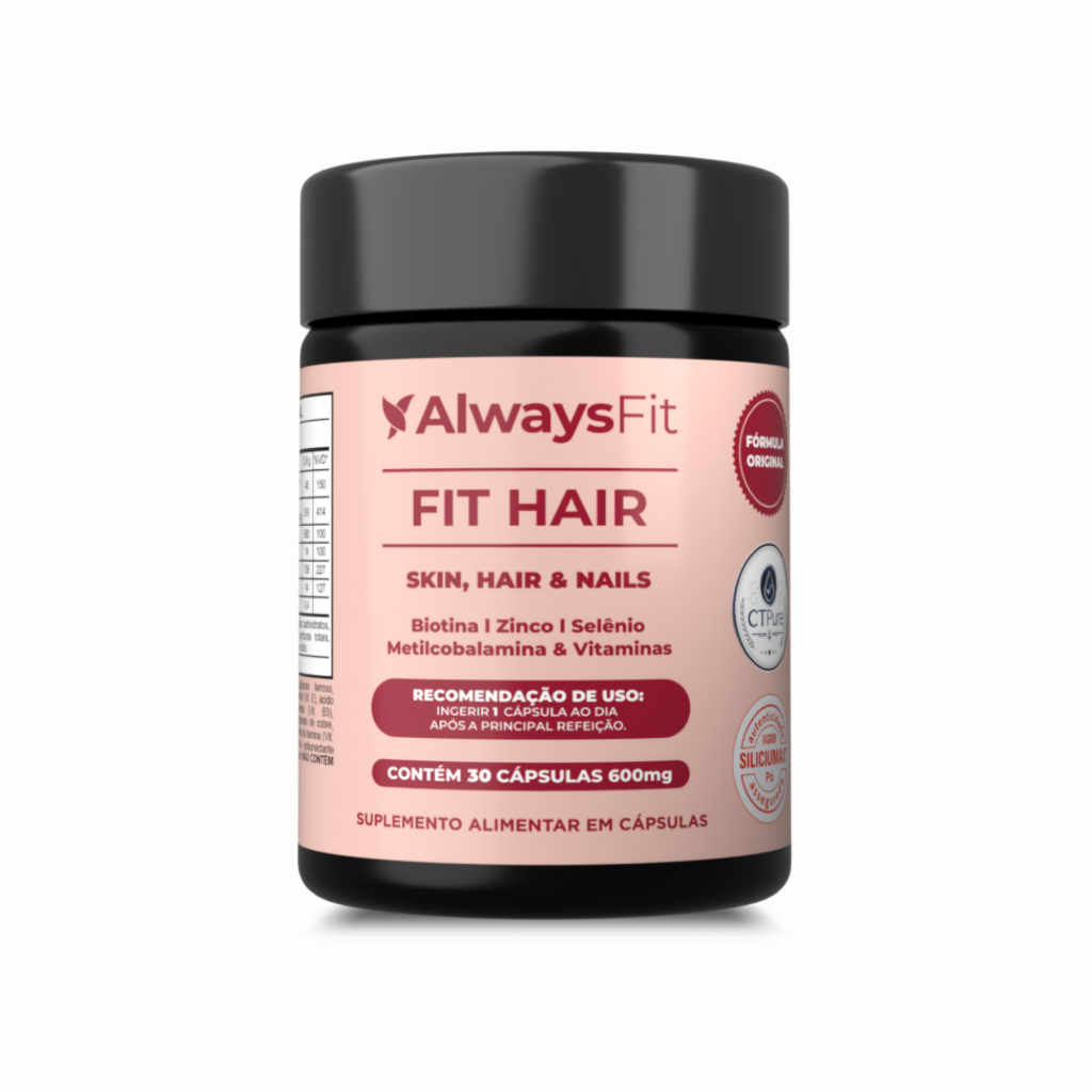 FitHair AlwaysFit Suplemento Capilar com Biotina, Zinco e Cisteína
