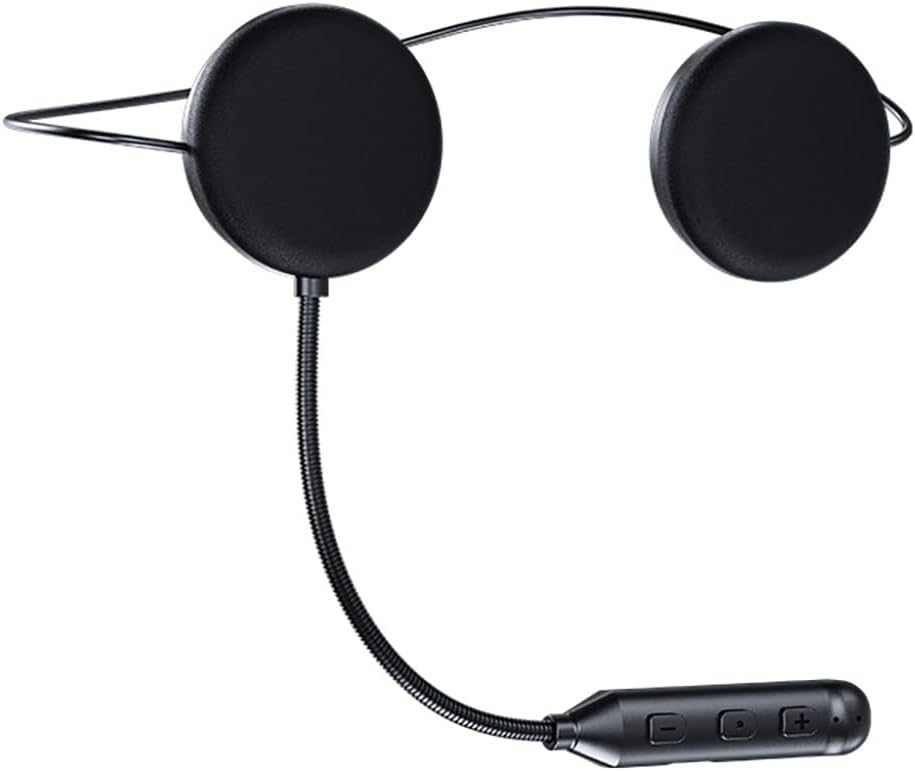 Fone de Ouvido Bluetooth 5.3 para Capacete de Moto Fone de ouvido preto para capacete de moto com tecnologia sem fio Bluetooth 5.3 instalado internamente