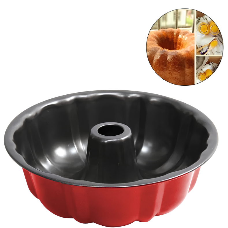 Forma Antiaderente para Pudim e Bolo com Furo Central 24cm