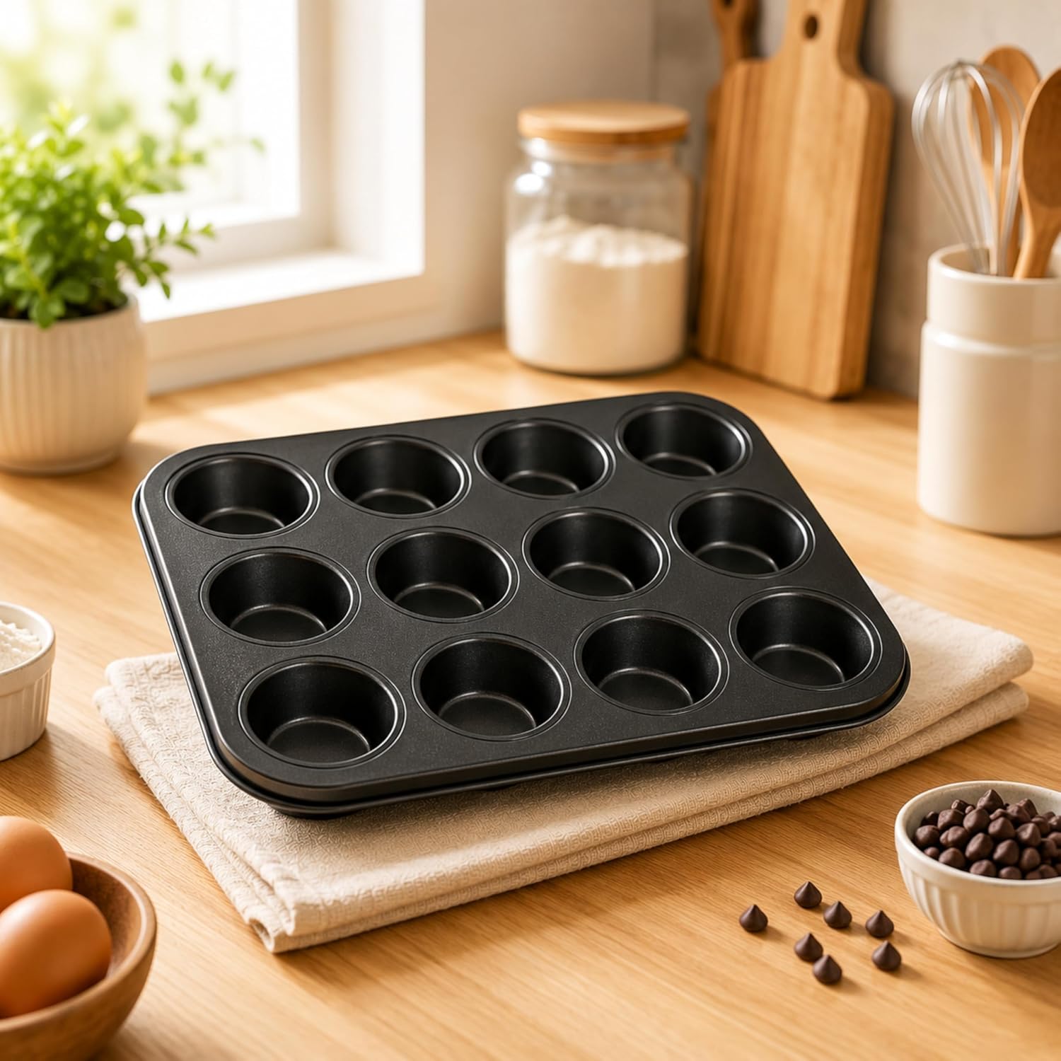 Forma para Cupcake e Muffin com 12 Cavidades Antiaderente