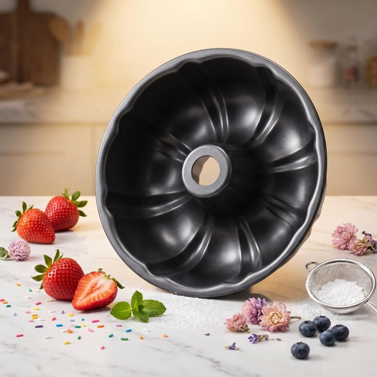 Forma Redonda com Furo Central 24cm em Antiaderente Premium