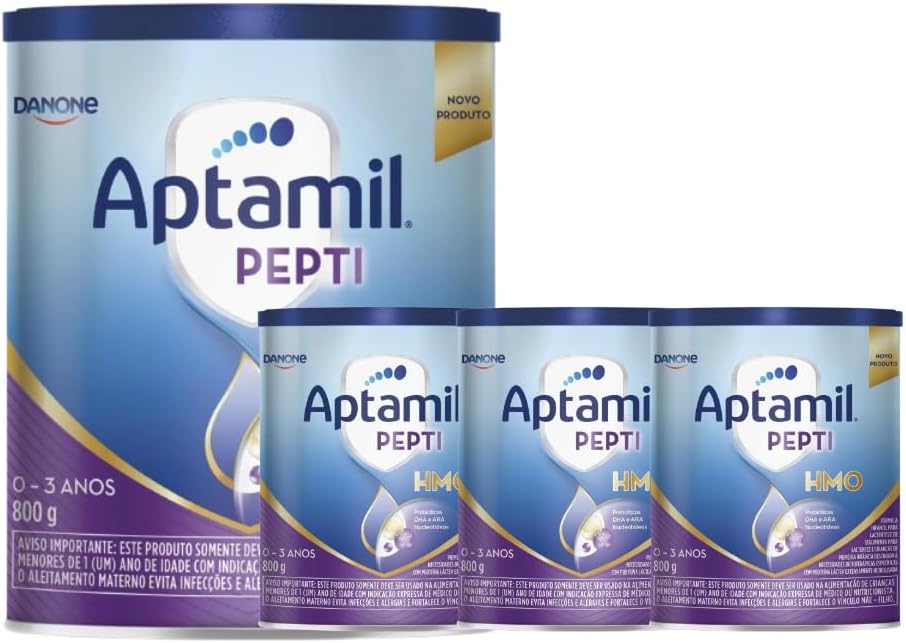 Kit 4 Latas Fórmula Infantil Aptamil Pepti 800g