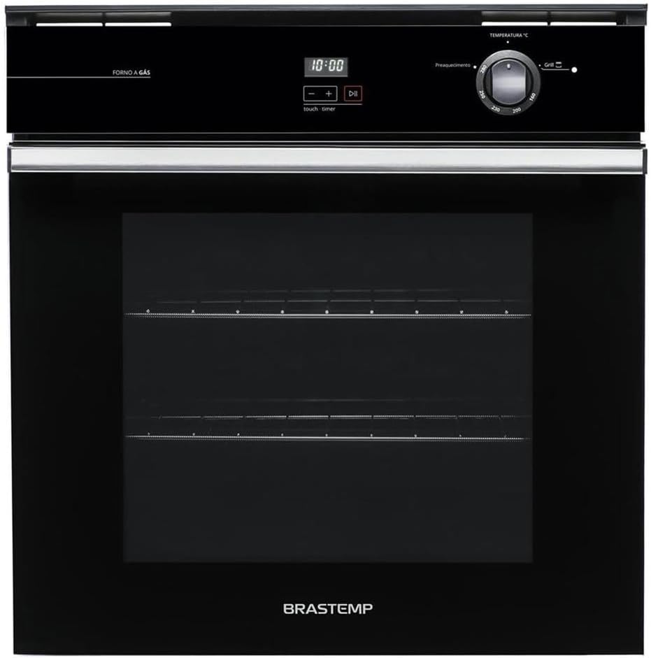 Forno de Embutir a Gás Brastemp 78 Litros com Grill e Timer Touch
