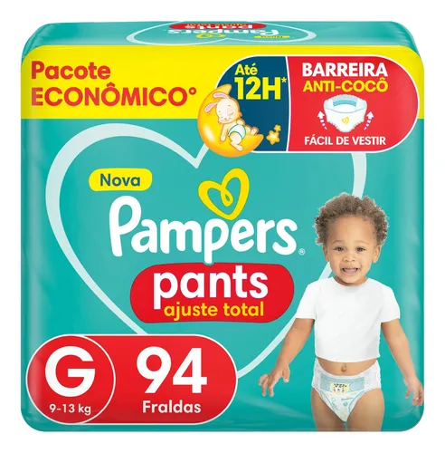 Fralda Pampers Pants Ajuste Total Tamanho G: Vale a pena o pacote com 94 unidades?