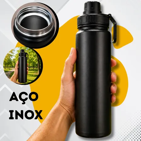 Garrafa Térmica 800ml em Aço Inox para Líquidos Quentes e Frios